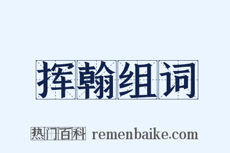 挥翰组词是什么意思的图片